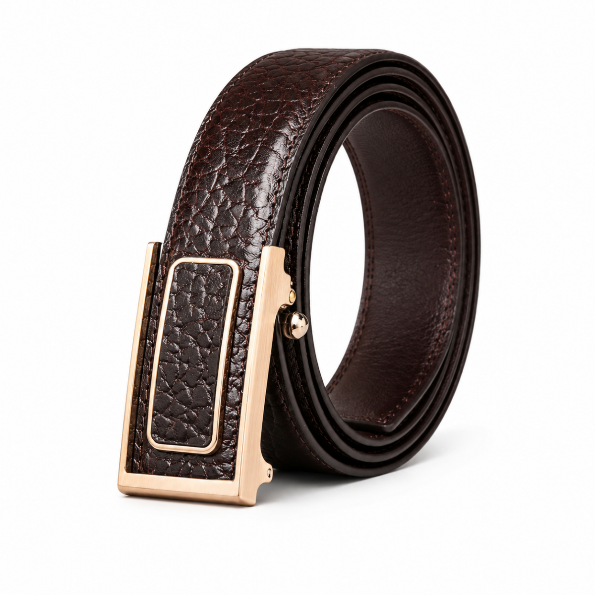Bagiani Premium Textured Leather Belt with Luxury Buckle